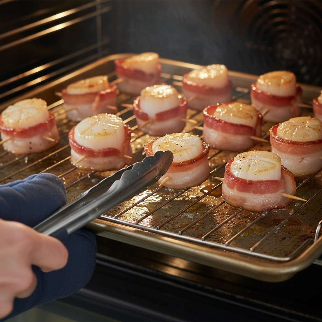 Bake until nearly cooked