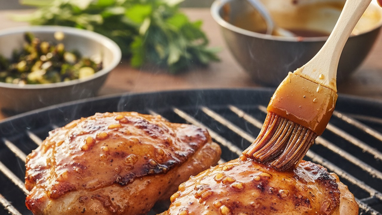 Caramelize the final glaze