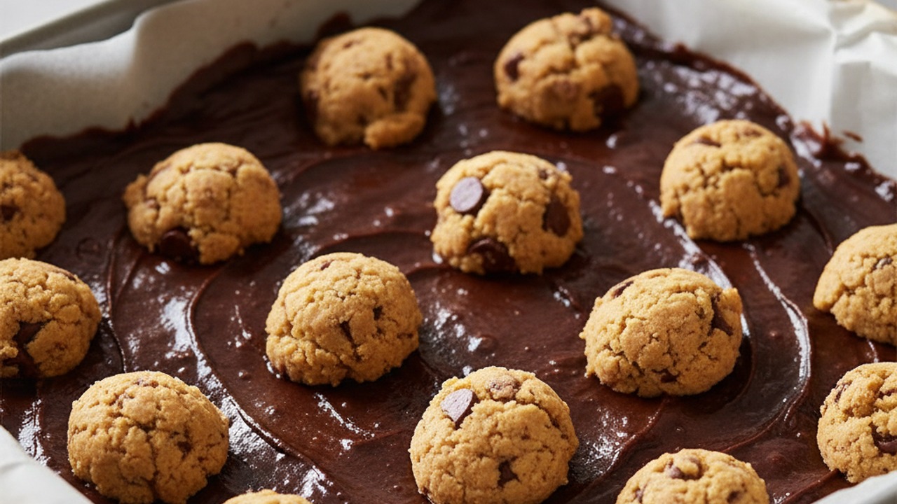 Assemble brookies in pan