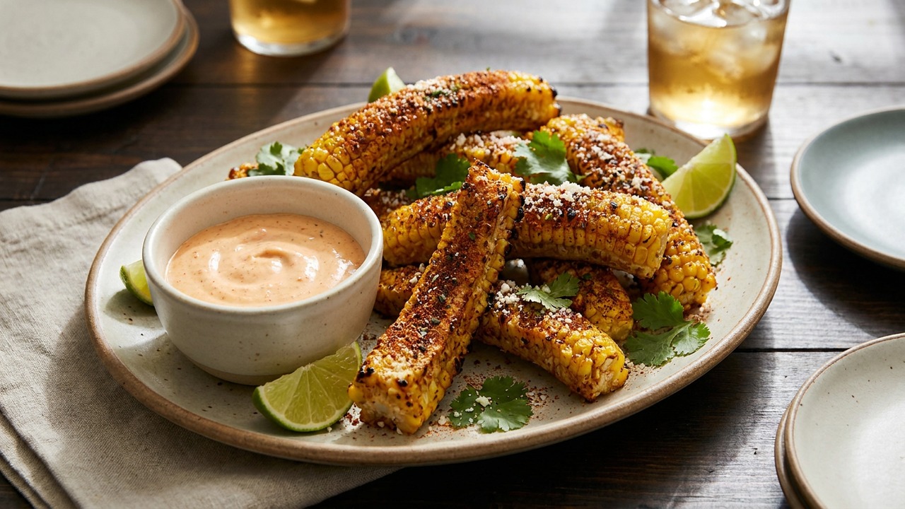 Corn Ribs Sriracha Lime Dipping