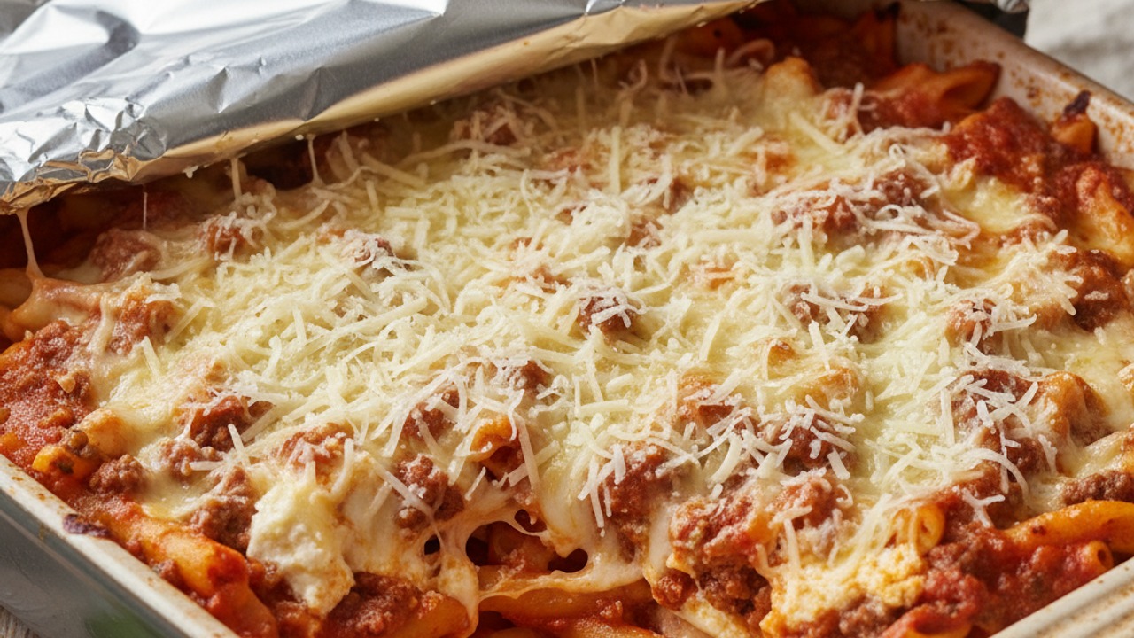 Add Parmesan and bake covered