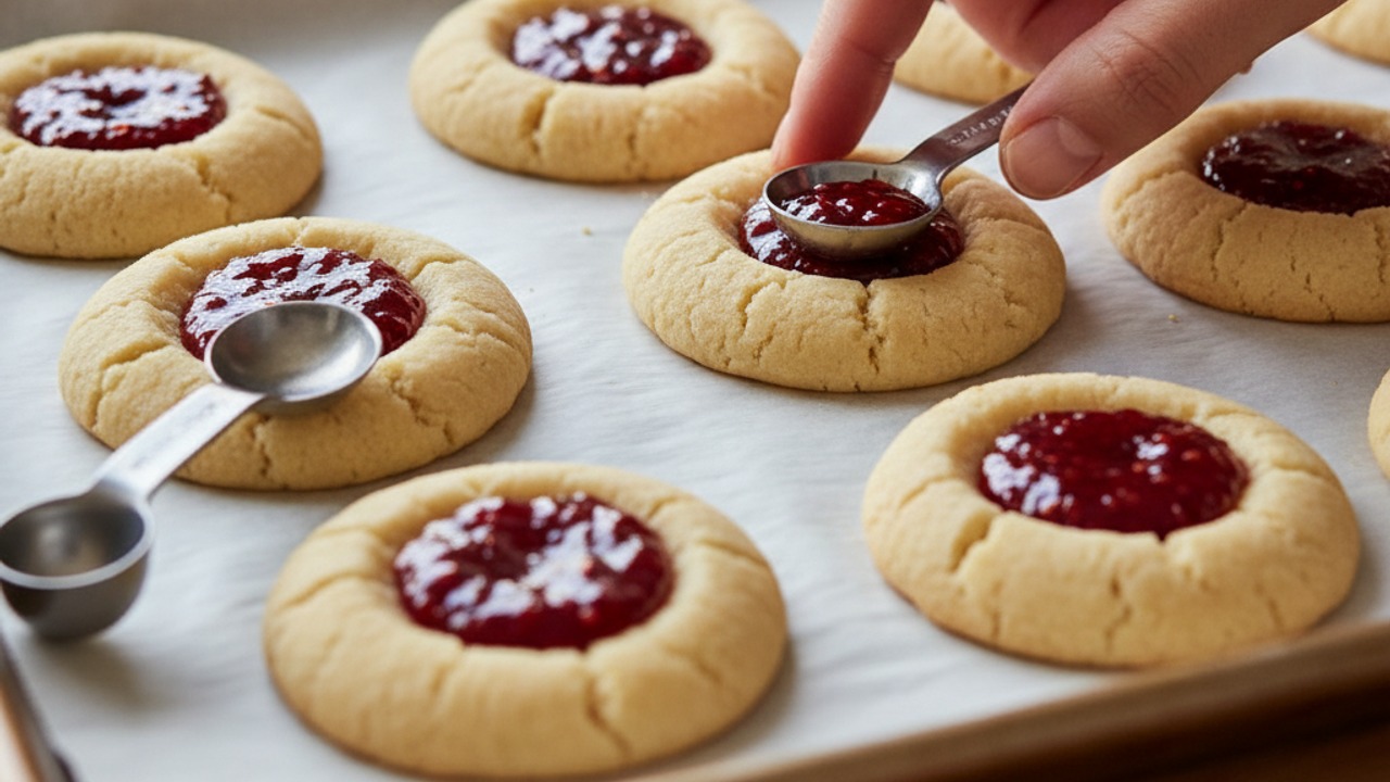 Indent and bake until set