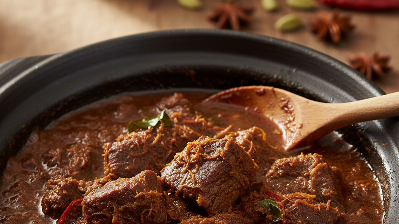 Slow-simmer and incorporate kerisik