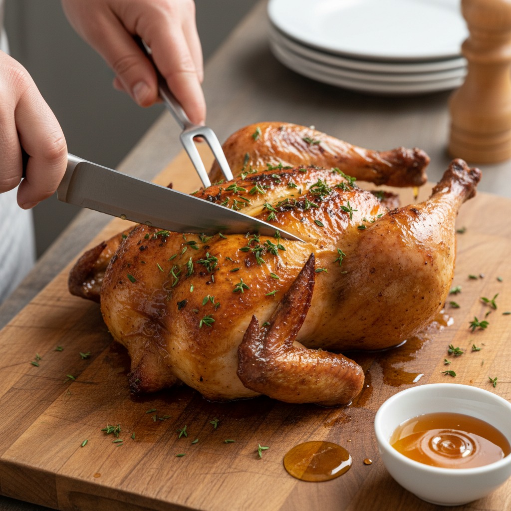 Rest, carve, and serve
