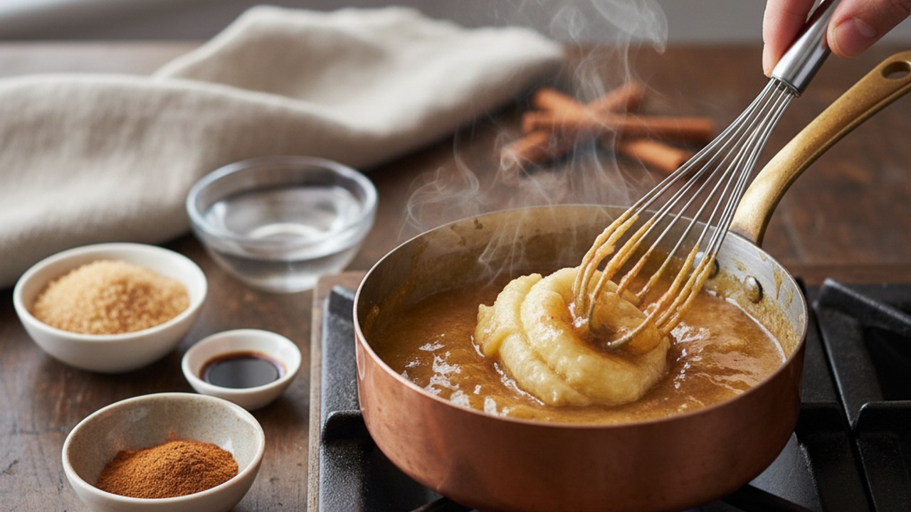 Make banana-cinnamon puree