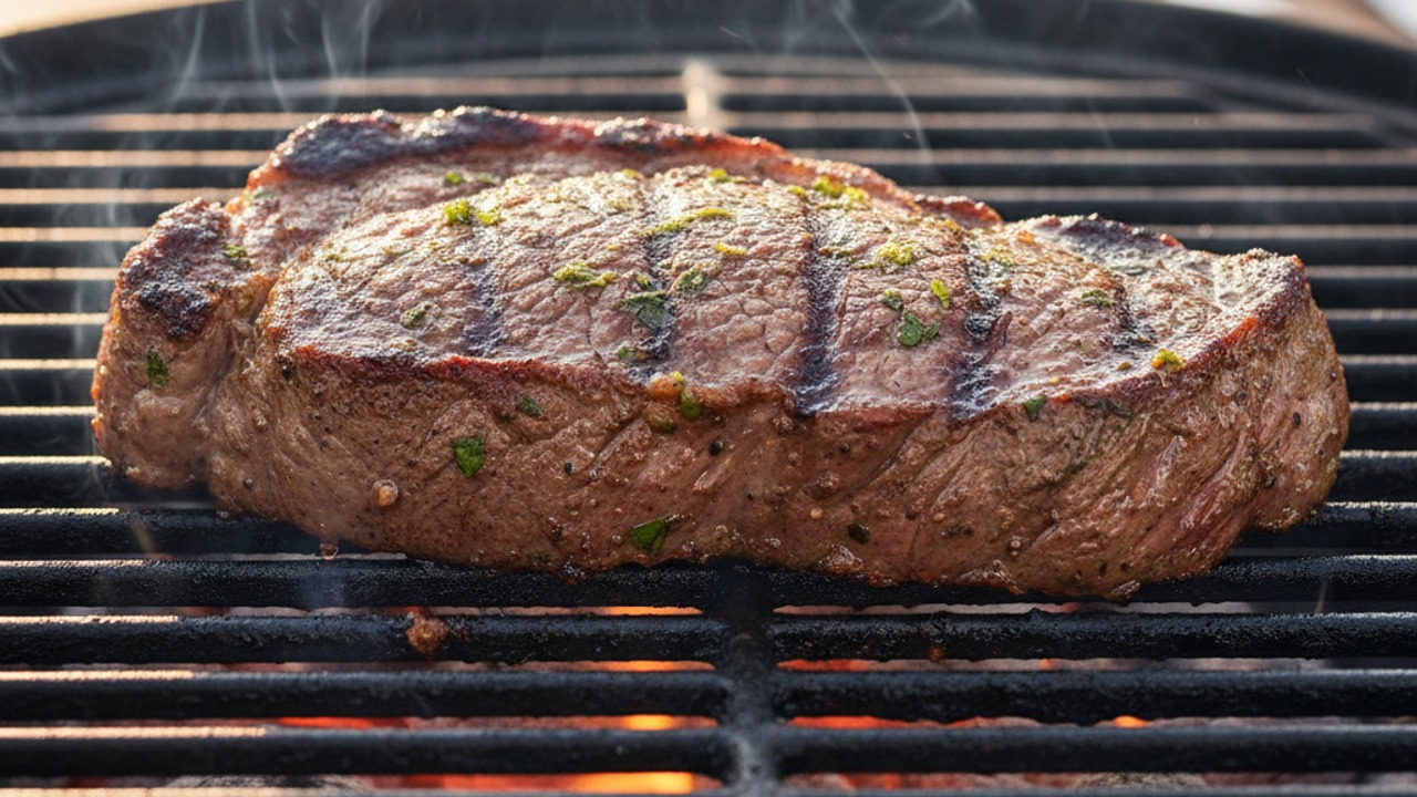 Grill the skirt steak over high heat