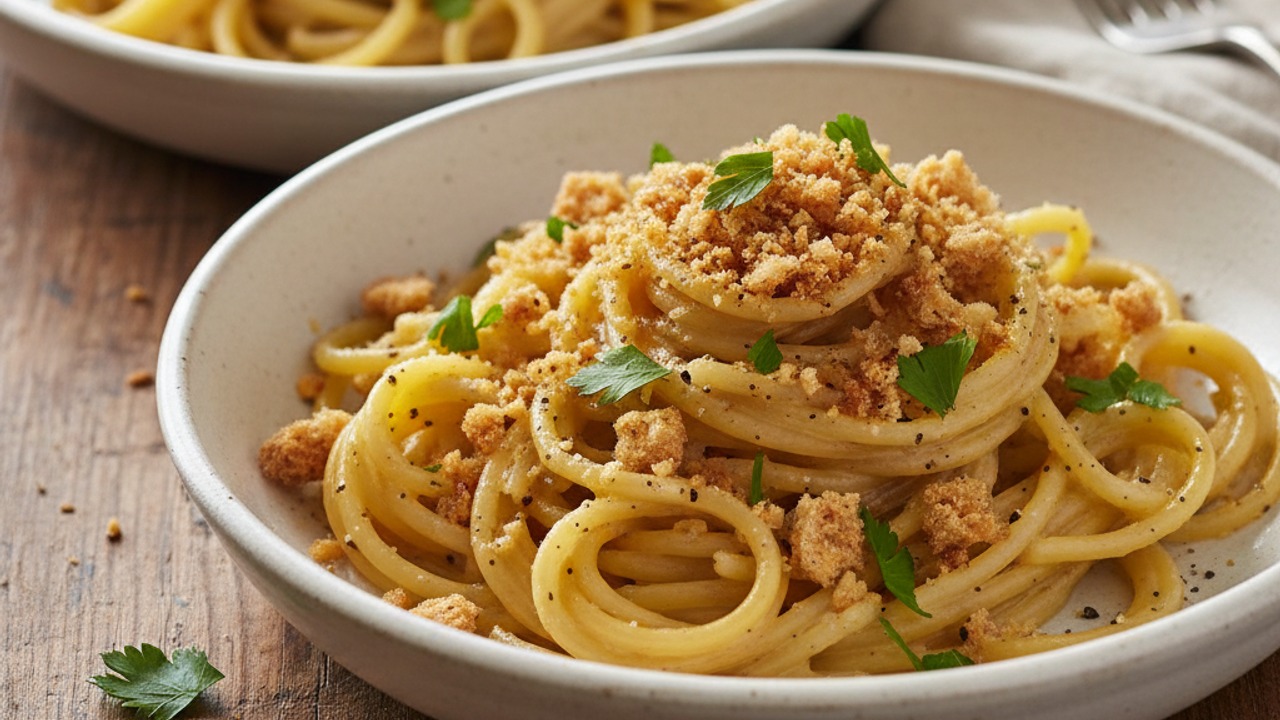 Serve with breadcrumbs and parsley