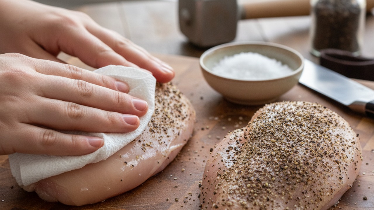Season and prep the chicken