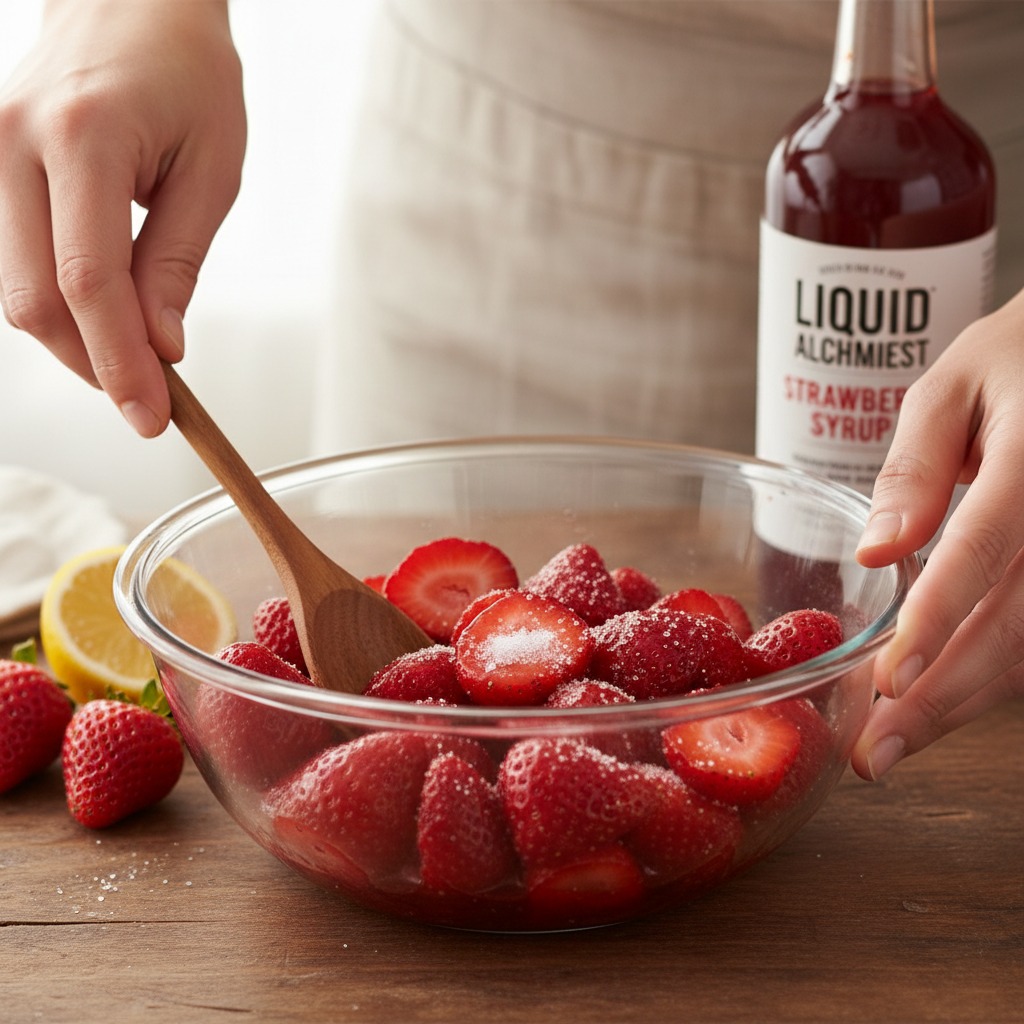 Macerate the berries