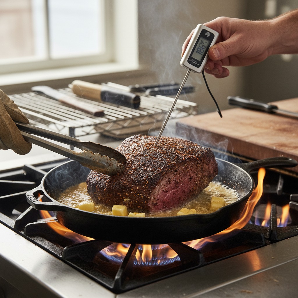 Reverse-sear to finish