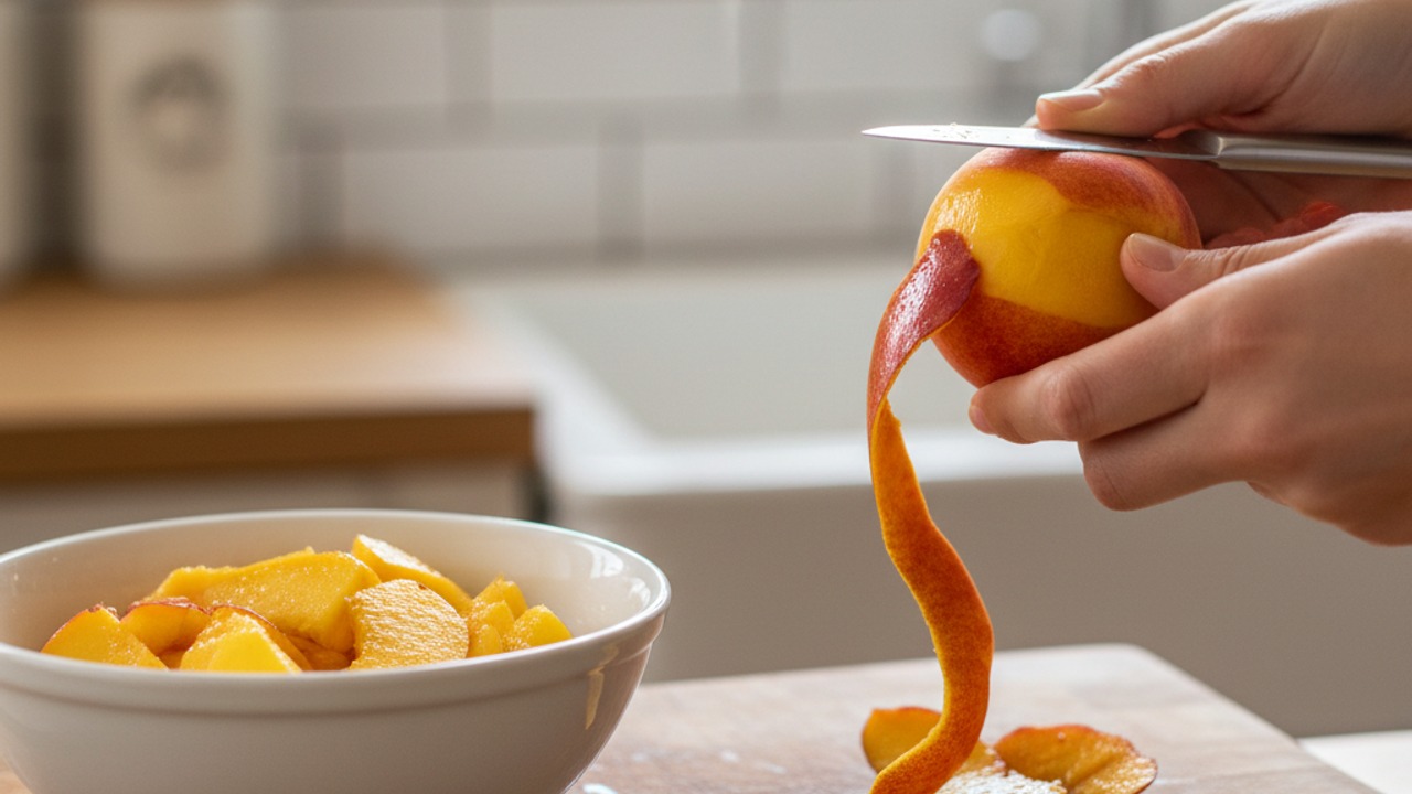 Peel, pit and slice