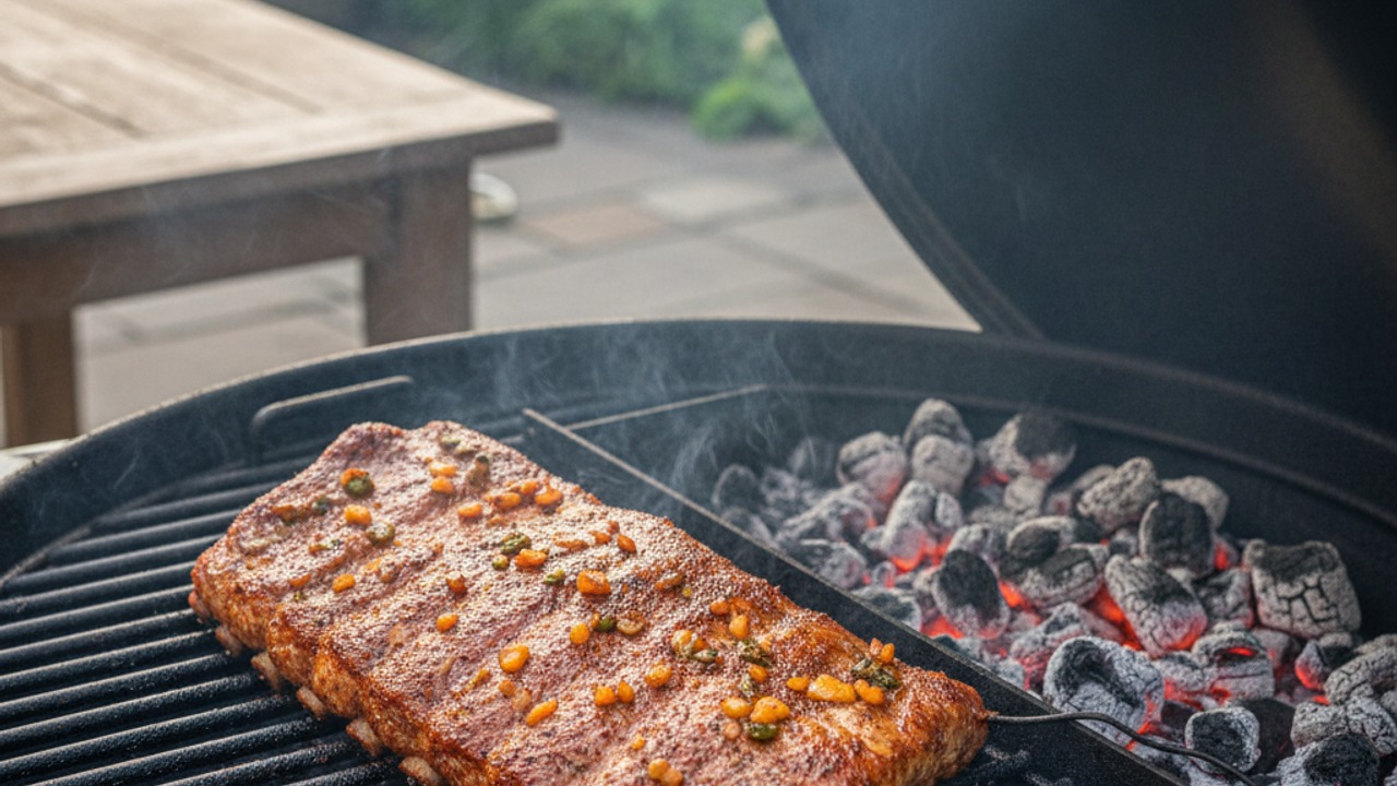 Cook ribs low and slow (indirect heat)