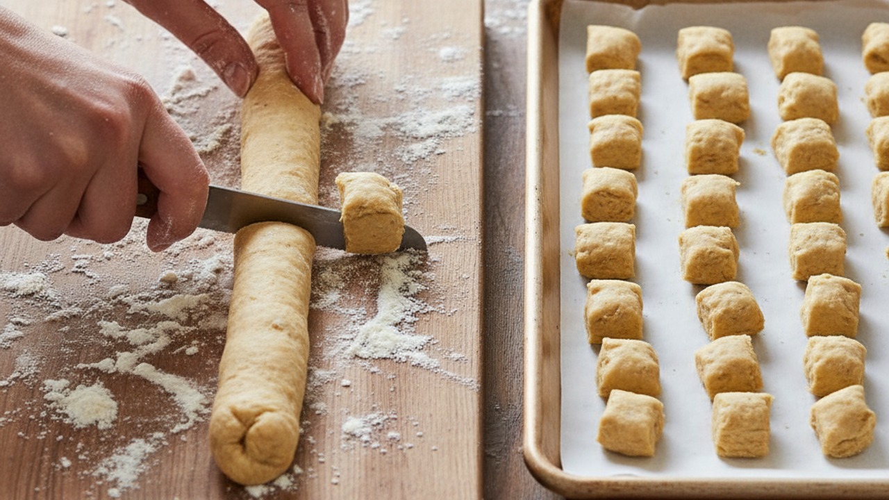 Shape the pretzel bites