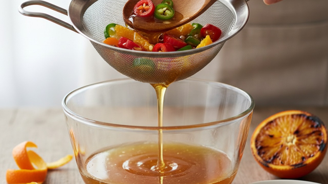 Strain the syrup