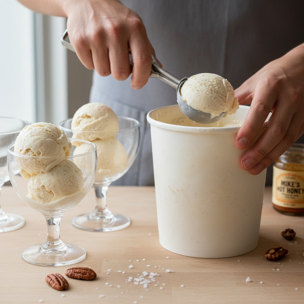 Scoop the ice cream