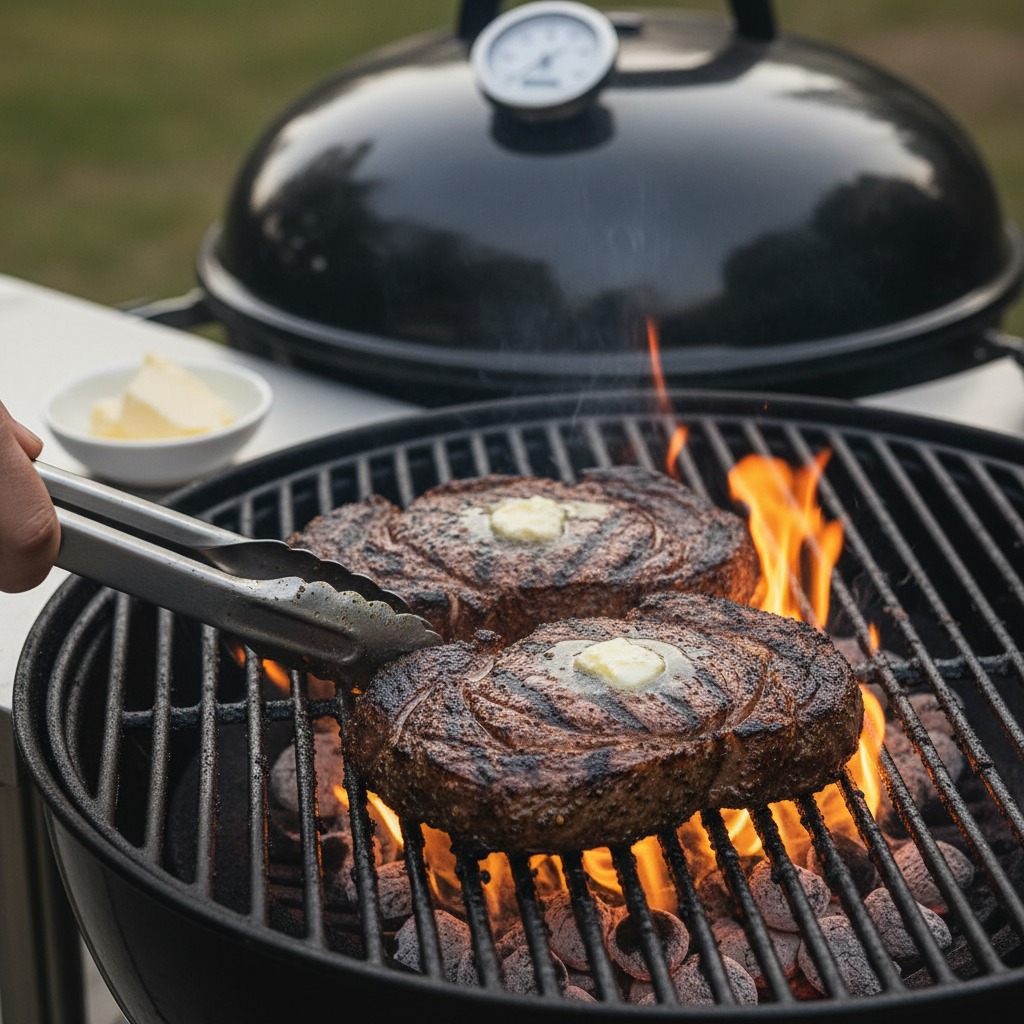 Sear on a very hot grill