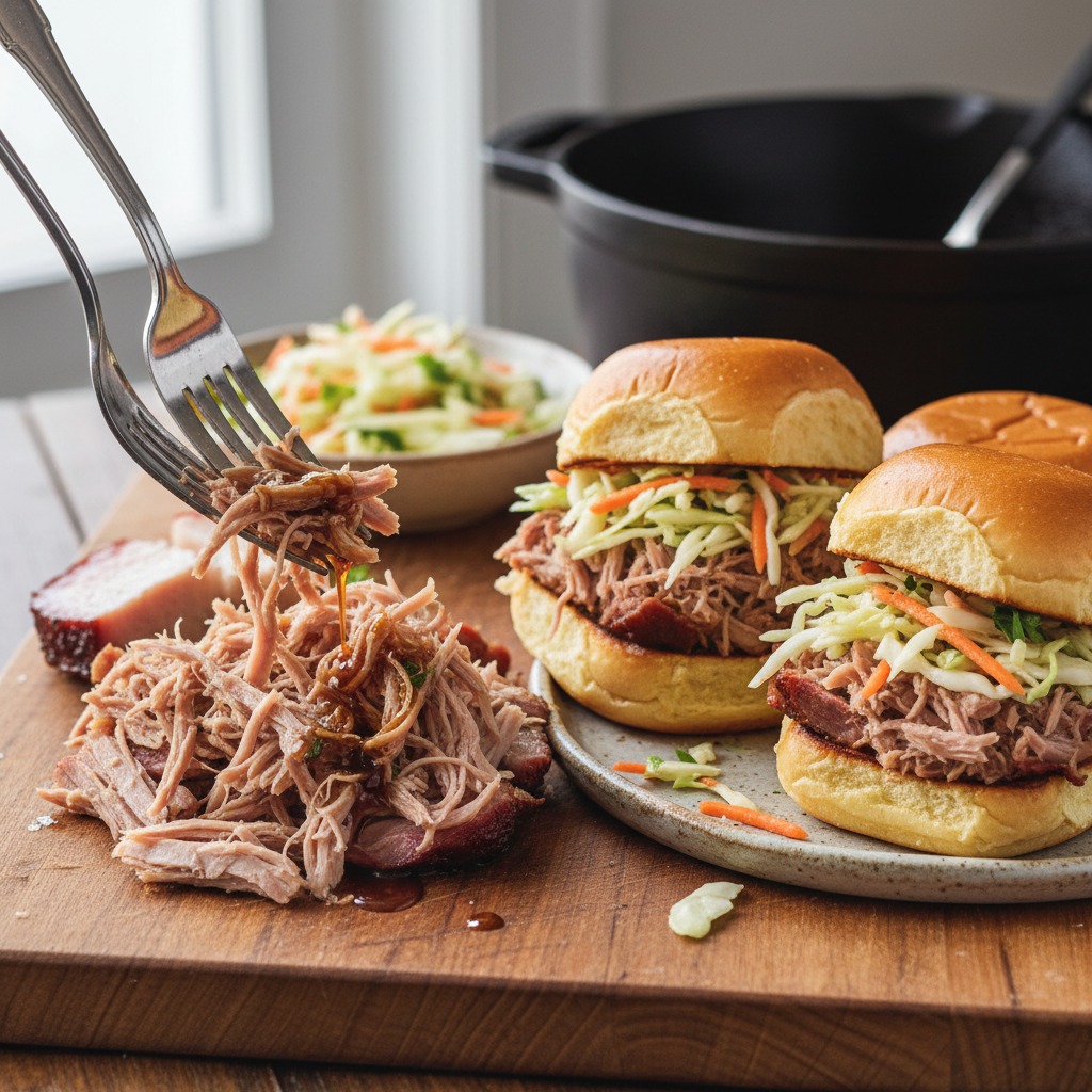 Pull pork and assemble sliders