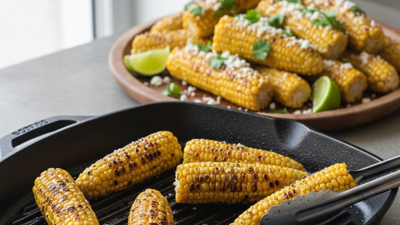 Stovetop grill pan & finish
