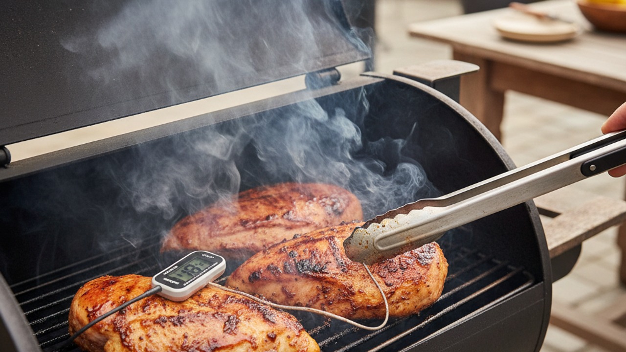 Smoke the chicken low and slow