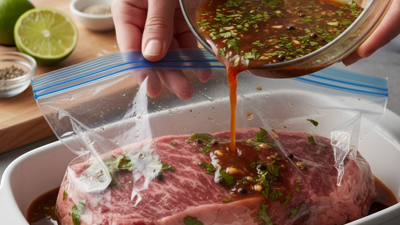 Marinate the steak