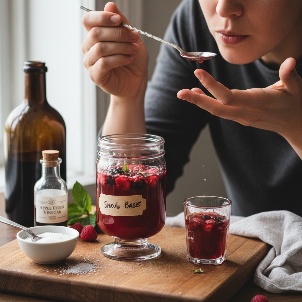 Taste and adjust the shrub