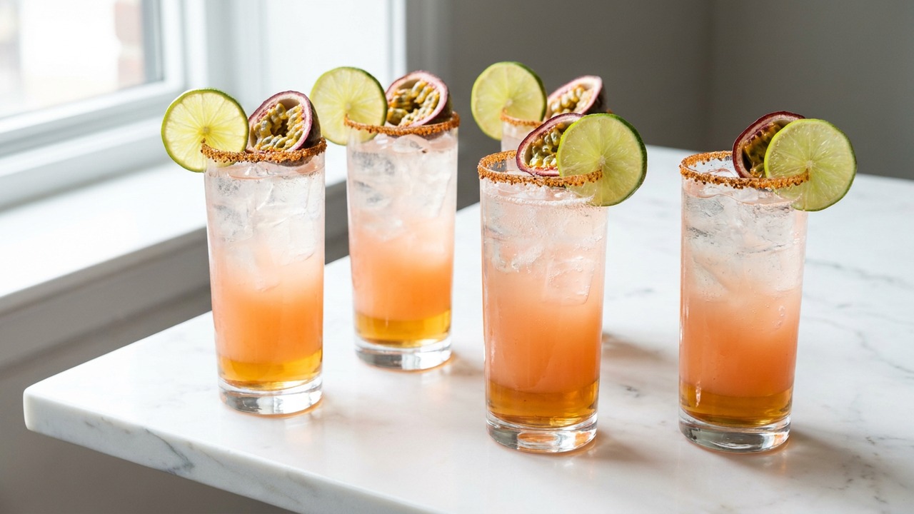 Passionfruit Paloma with Fresh Grapefruit Soda