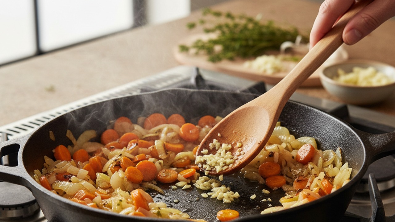 Sauté the aromatics