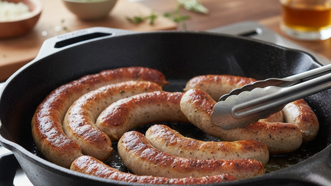 Cook the bratwurst