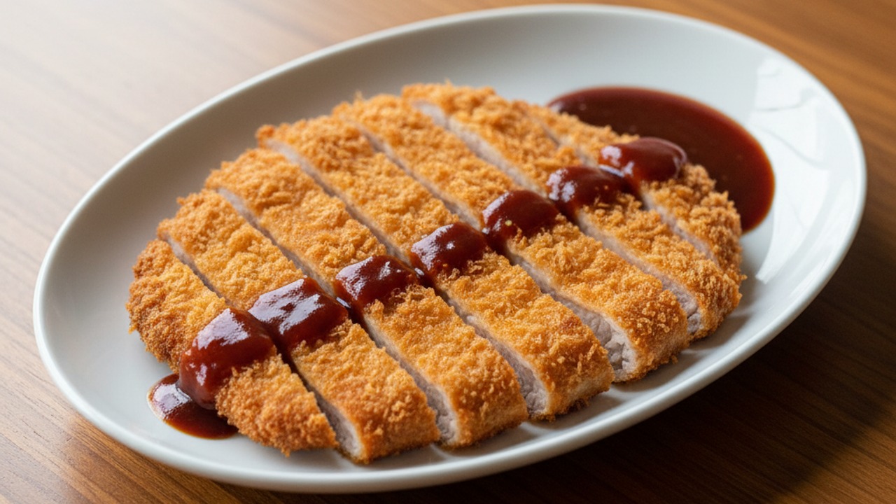 Crispy Tonkatsu Pork Cutlets with Homemade Tonkatsu Sauce