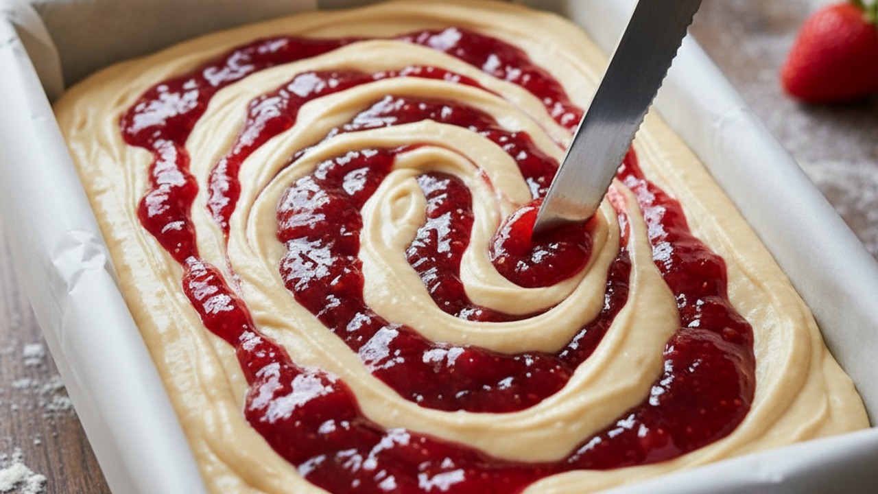 Layer and swirl the jam
