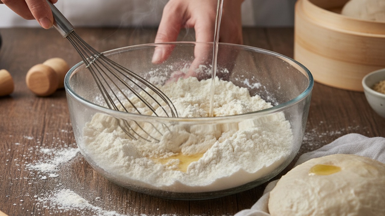 Make the glutinous rice dough