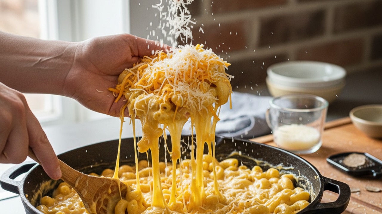 Add the cheeses