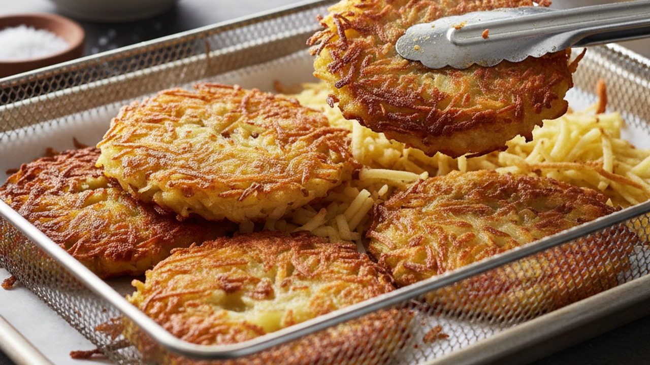 Air fry the hashbrowns to crisp