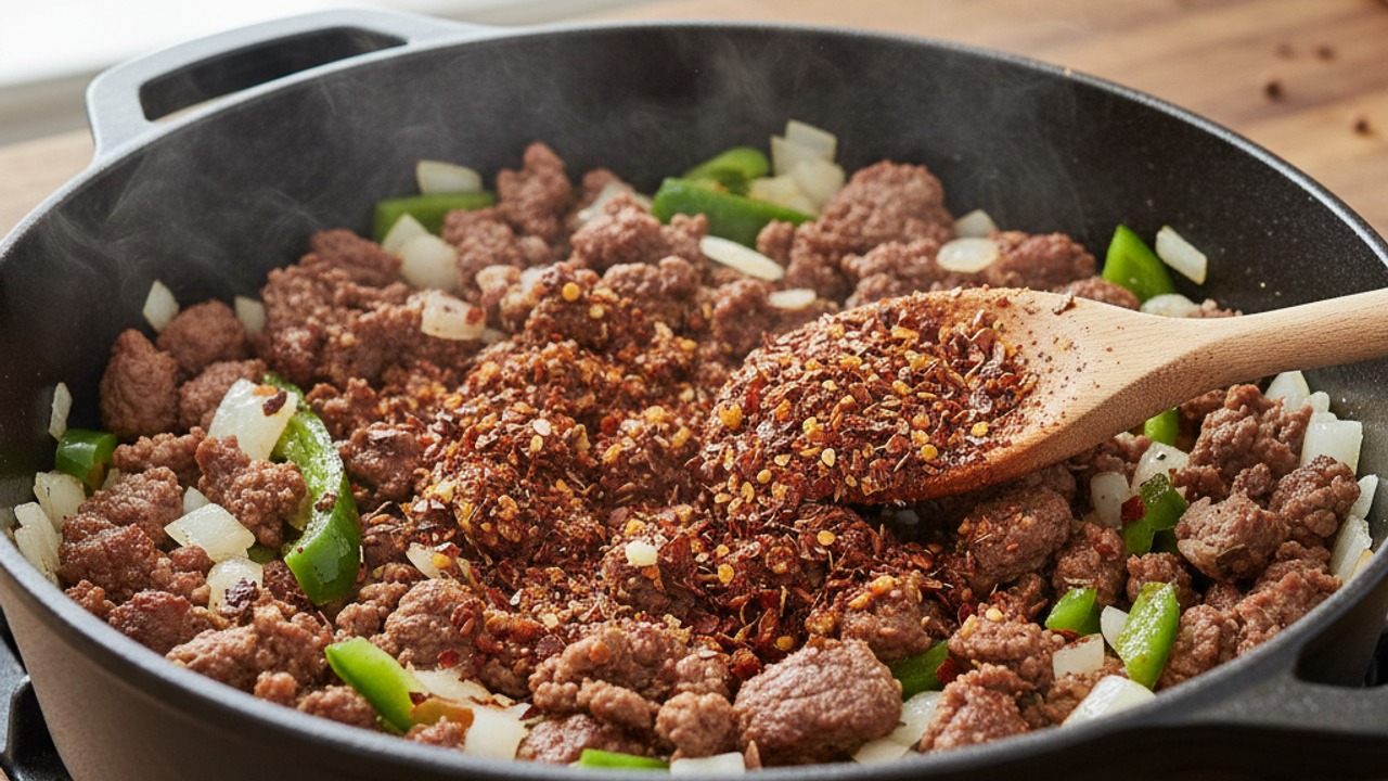Brown with aromatics and spices