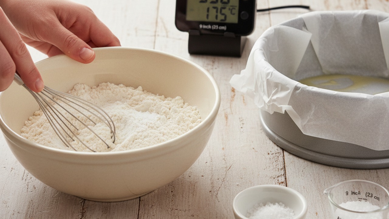 Prepare oven and dry ingredients