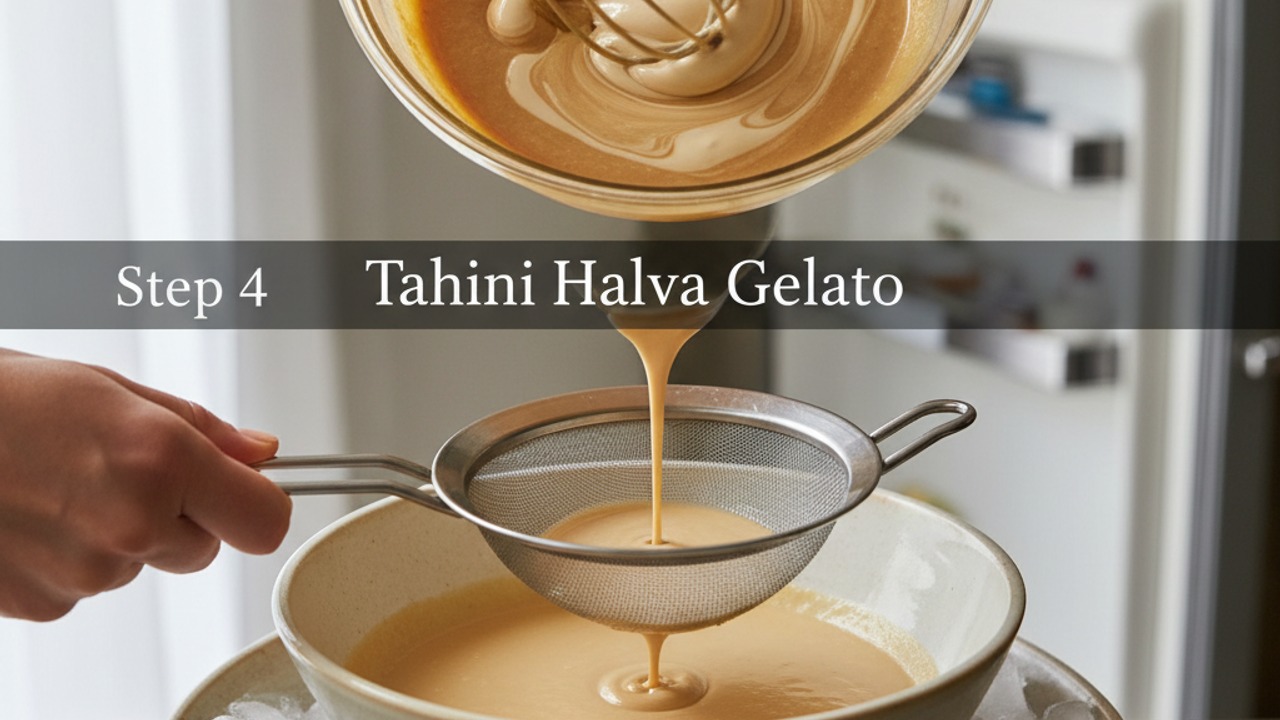 Add tahini and cool