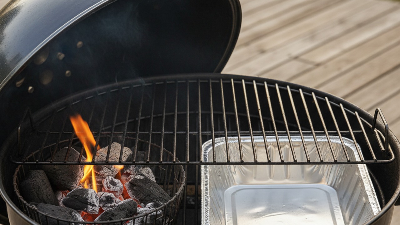 Set up grill for indirect heat