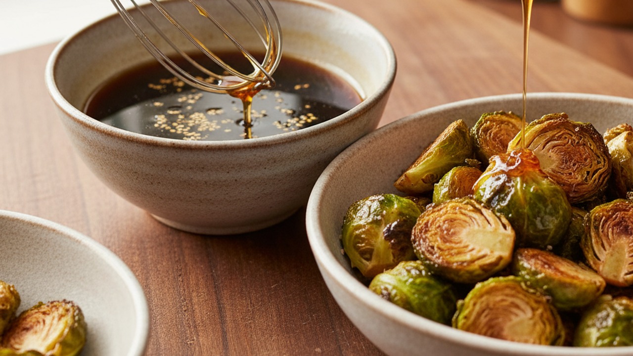 Make the maple-sesame glaze