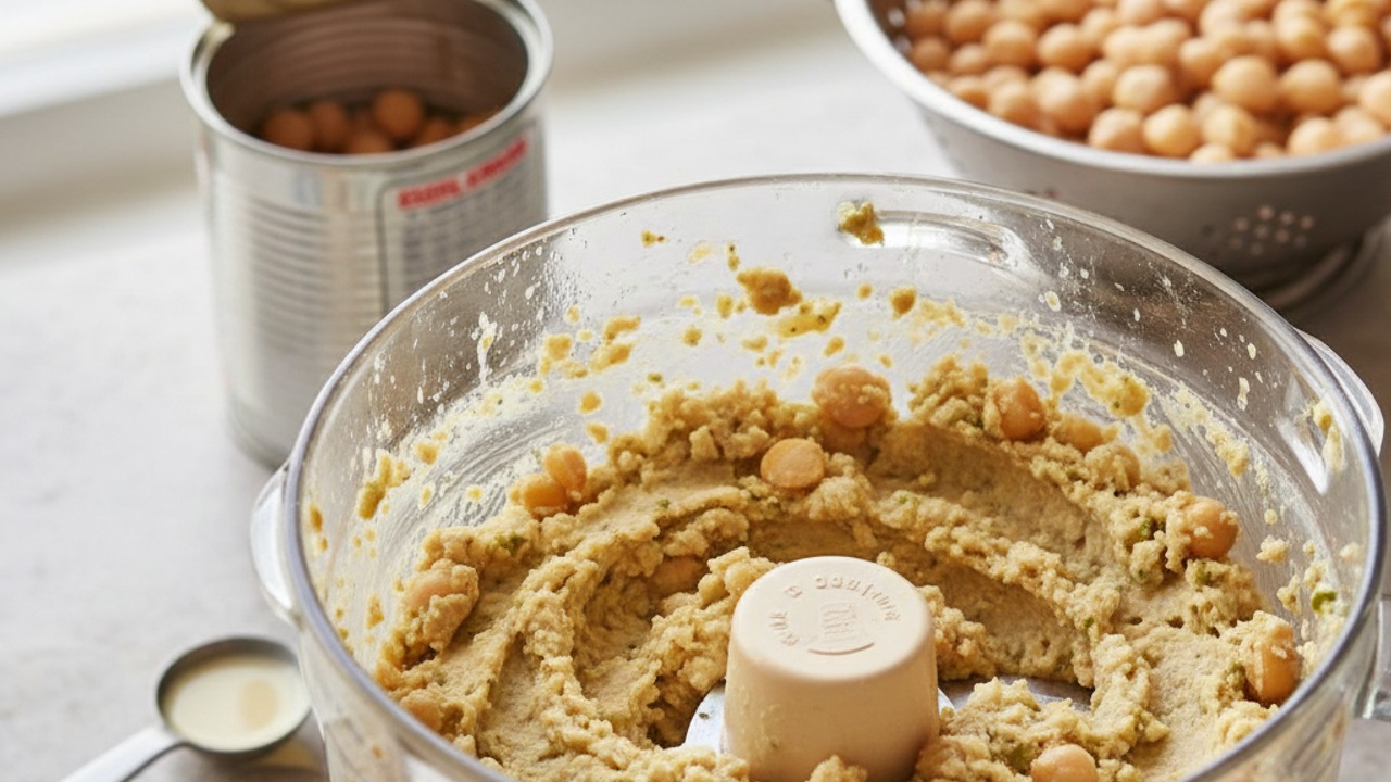 Prep and pulse the chickpeas
