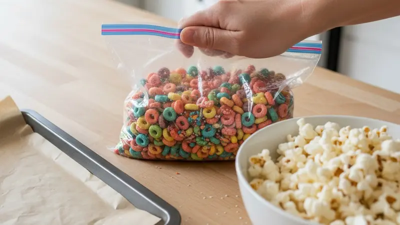 Prep the cereal and season popcorn
