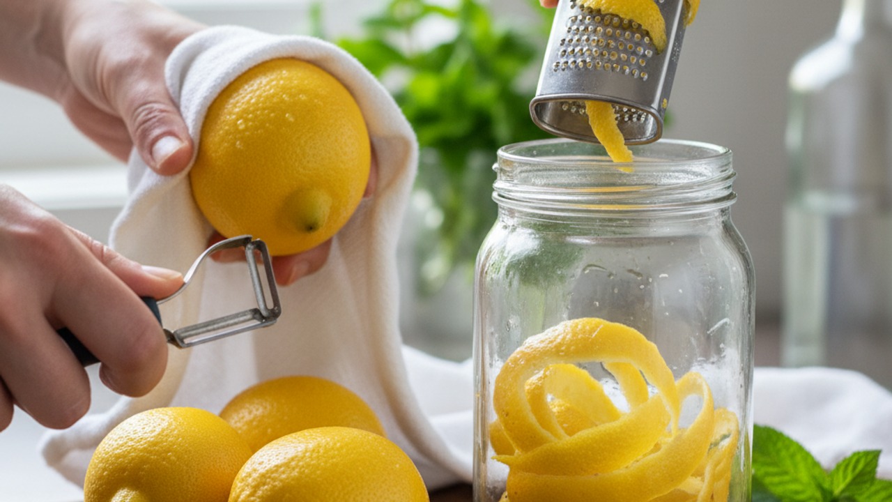Prepare and zest the lemons