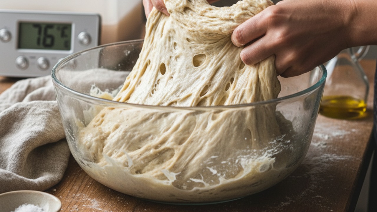 Bulk fermentation with stretch-and-folds