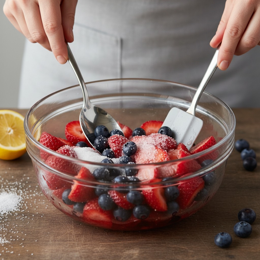 Macerate the berries