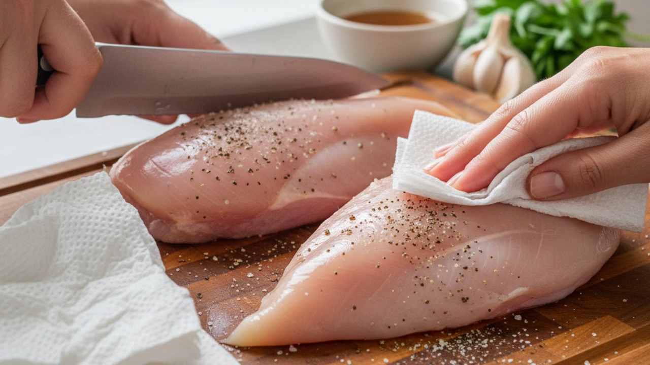 Prepare and season the chicken