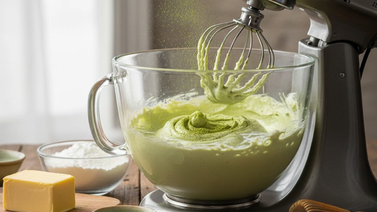 Make the matcha buttercream