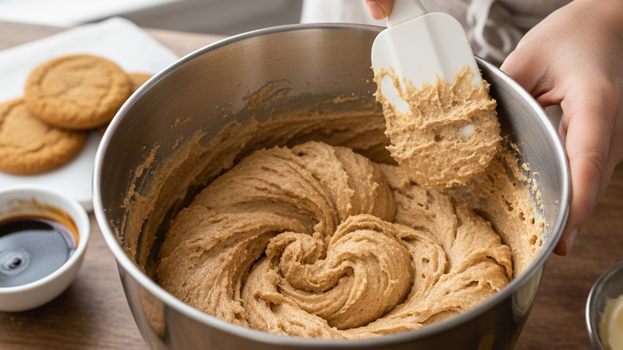 Cream butter and brown sugar
