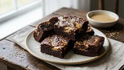 Tahini Swirl Brownies