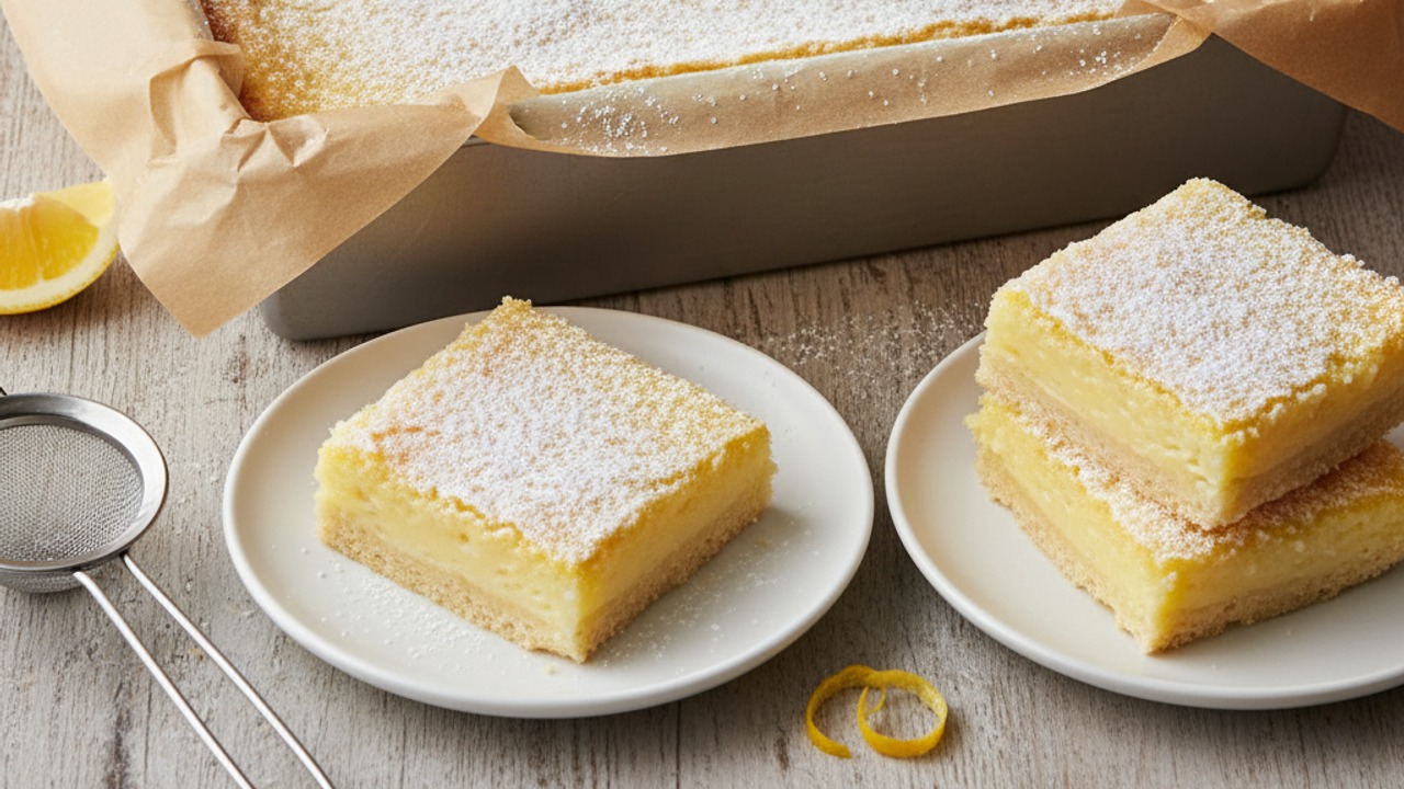 Dust with sugar and slice