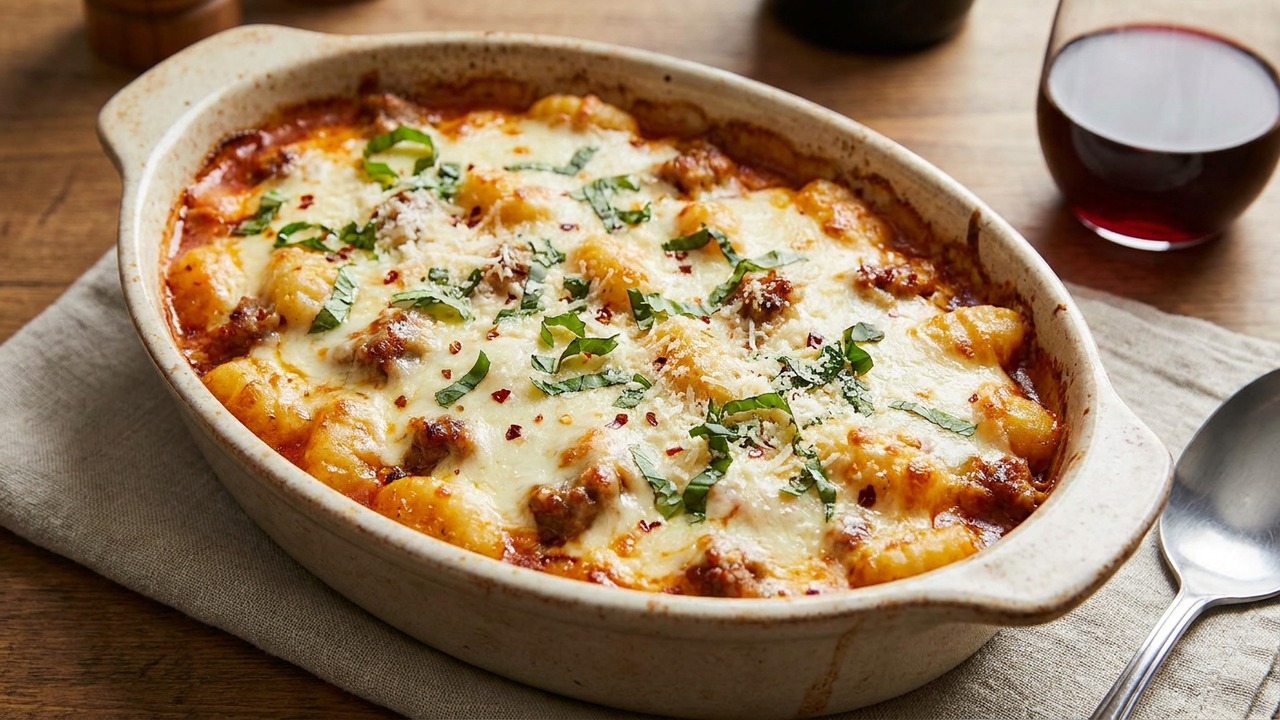 Sausage Gnocchi Bake