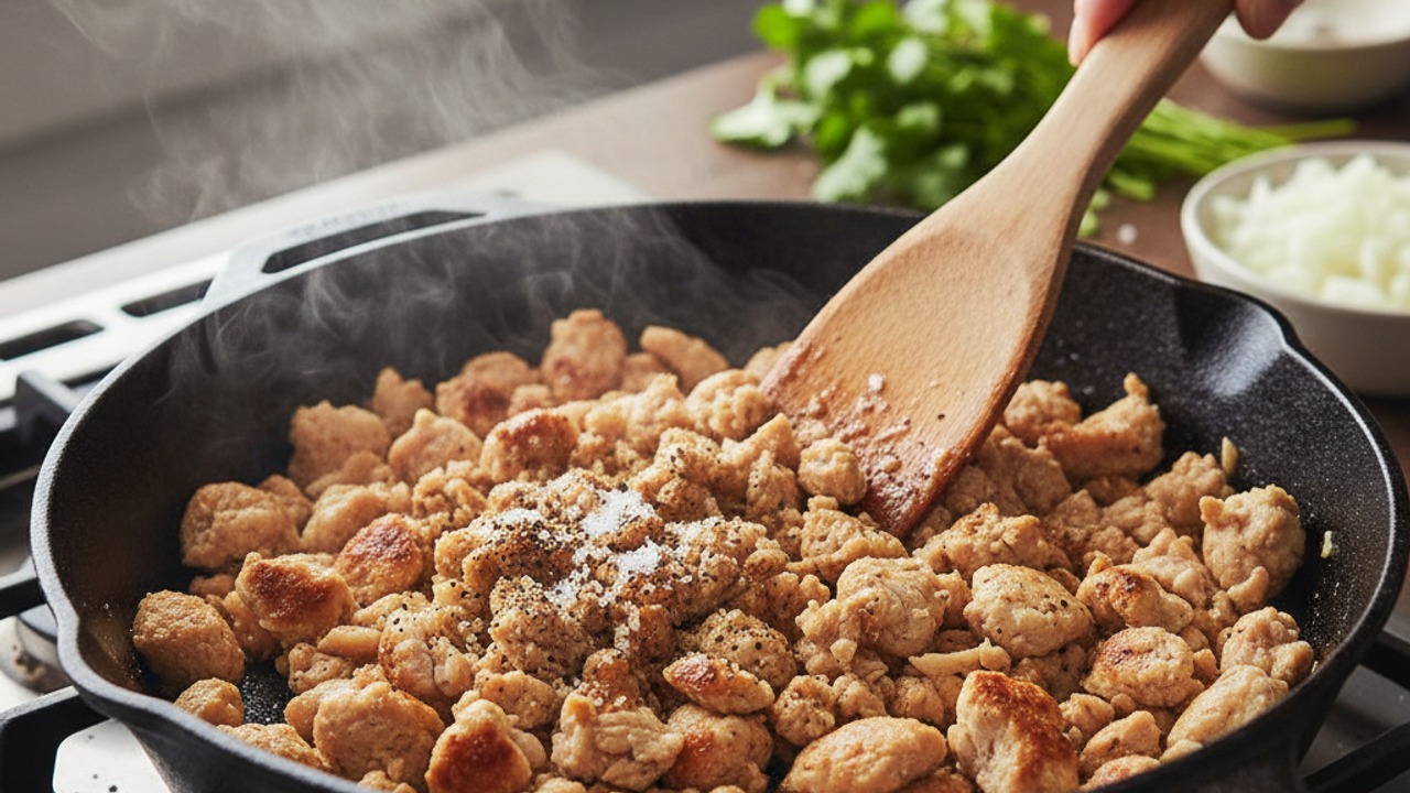 Brown the ground meat
